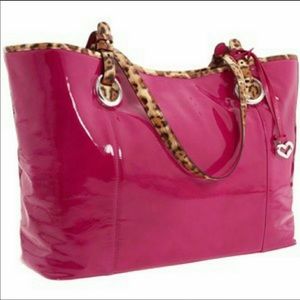 Brighton Hot pink and leopard tote.Great condition